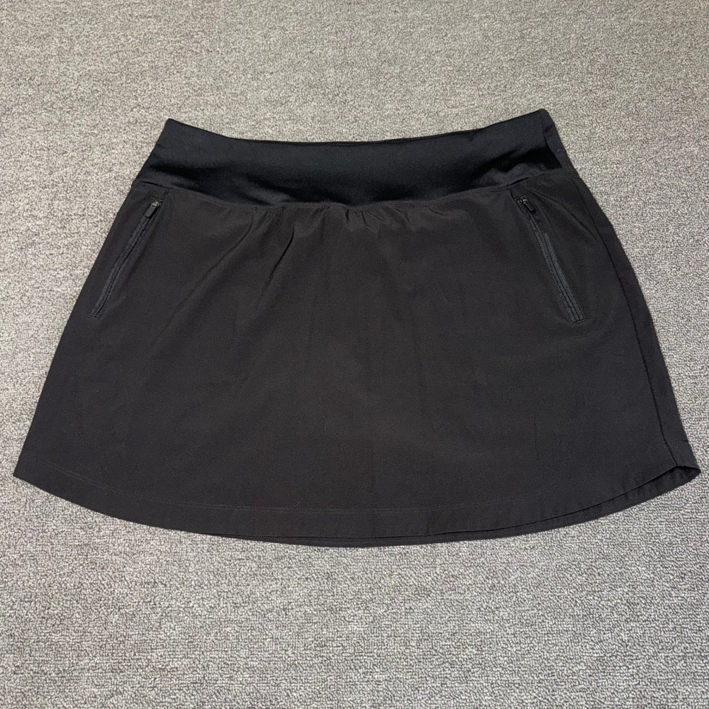 MTA Sport Black Active Skort Womens Plus Size 1X Tennis Golf Skirt with Pockets